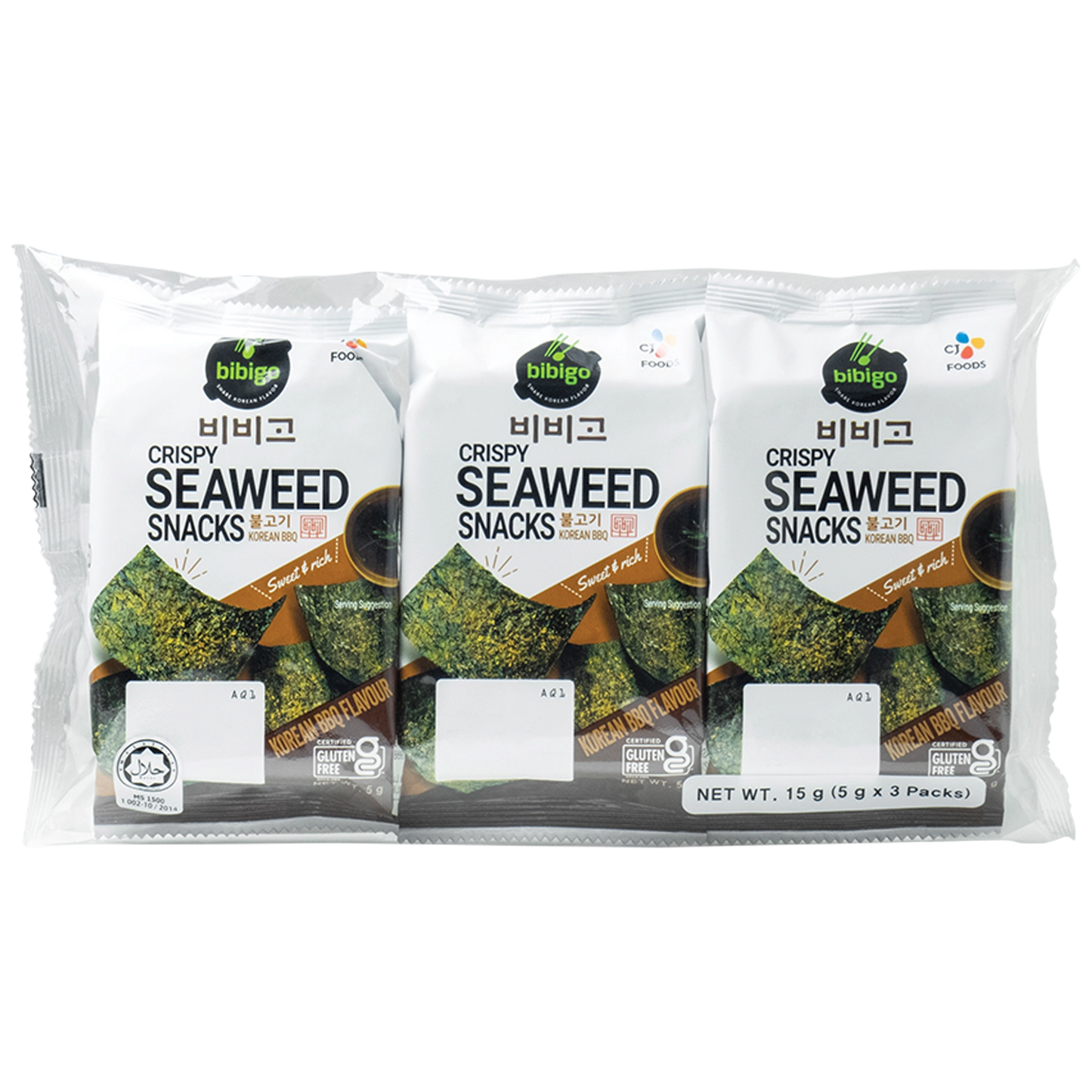 BIBIGO Crispy Seaweed BBQ 15G (3x5G)