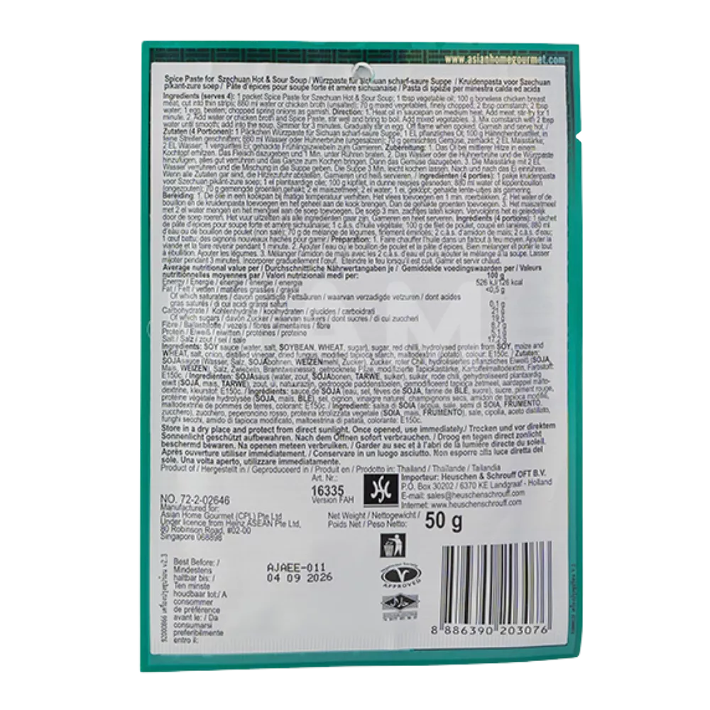 AHG Szechuan Hot & Sour Soup Paste 50G