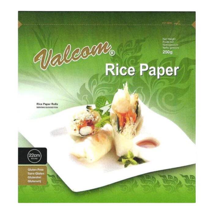 VALCOM Rice Paper 22CM Gluten Free 250G