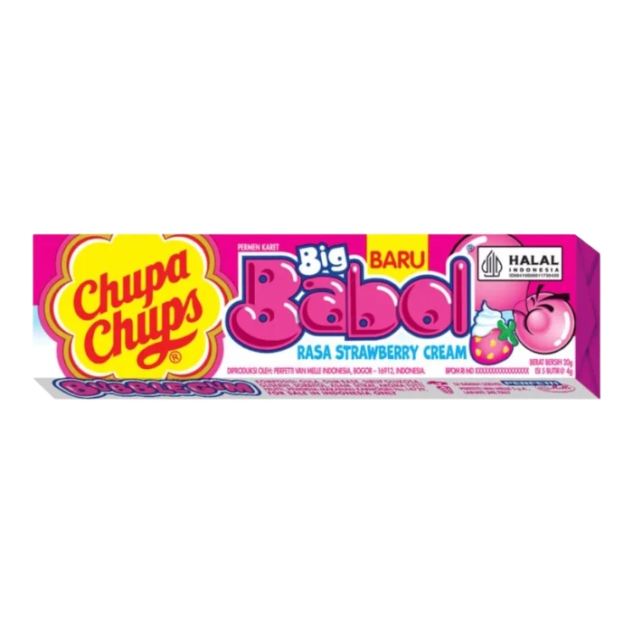 CHUPA CHUPS Strawberry Bubble Gum 20G
