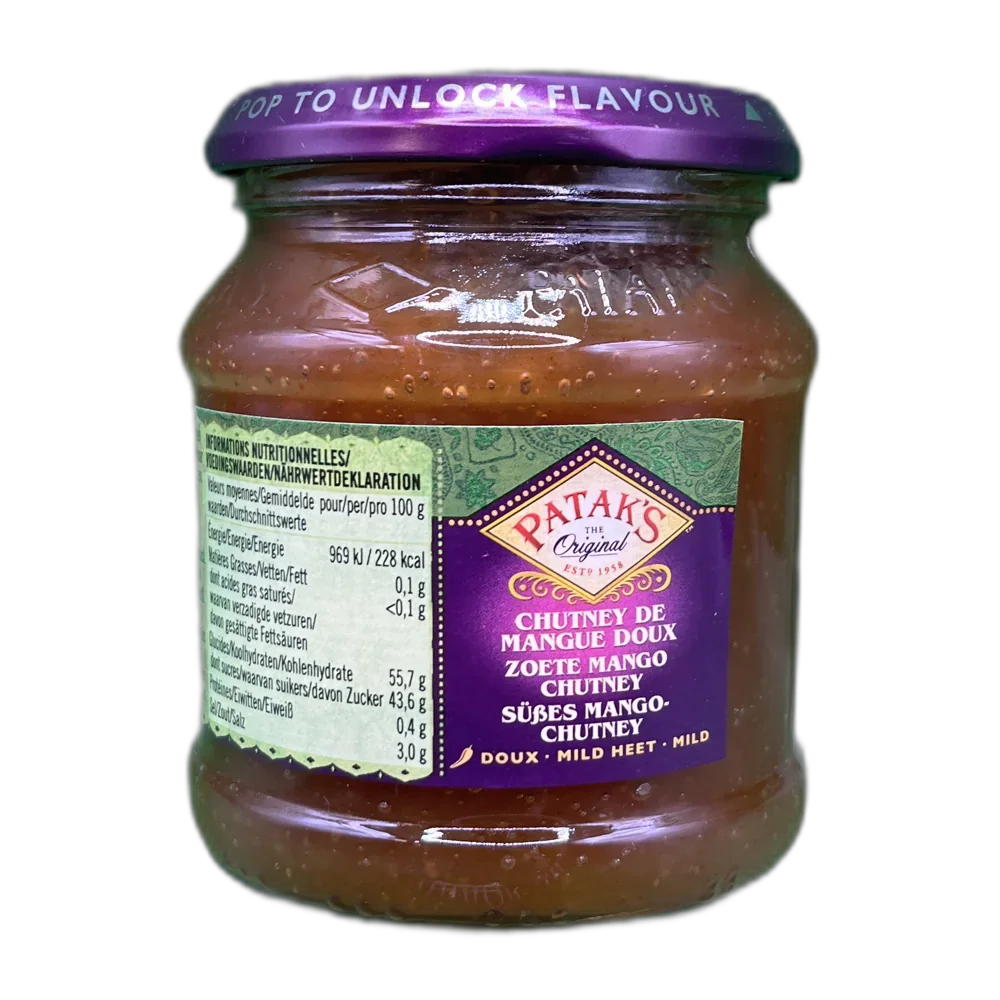 PATAK'S Mango Chutney Gl 340G mild/süß