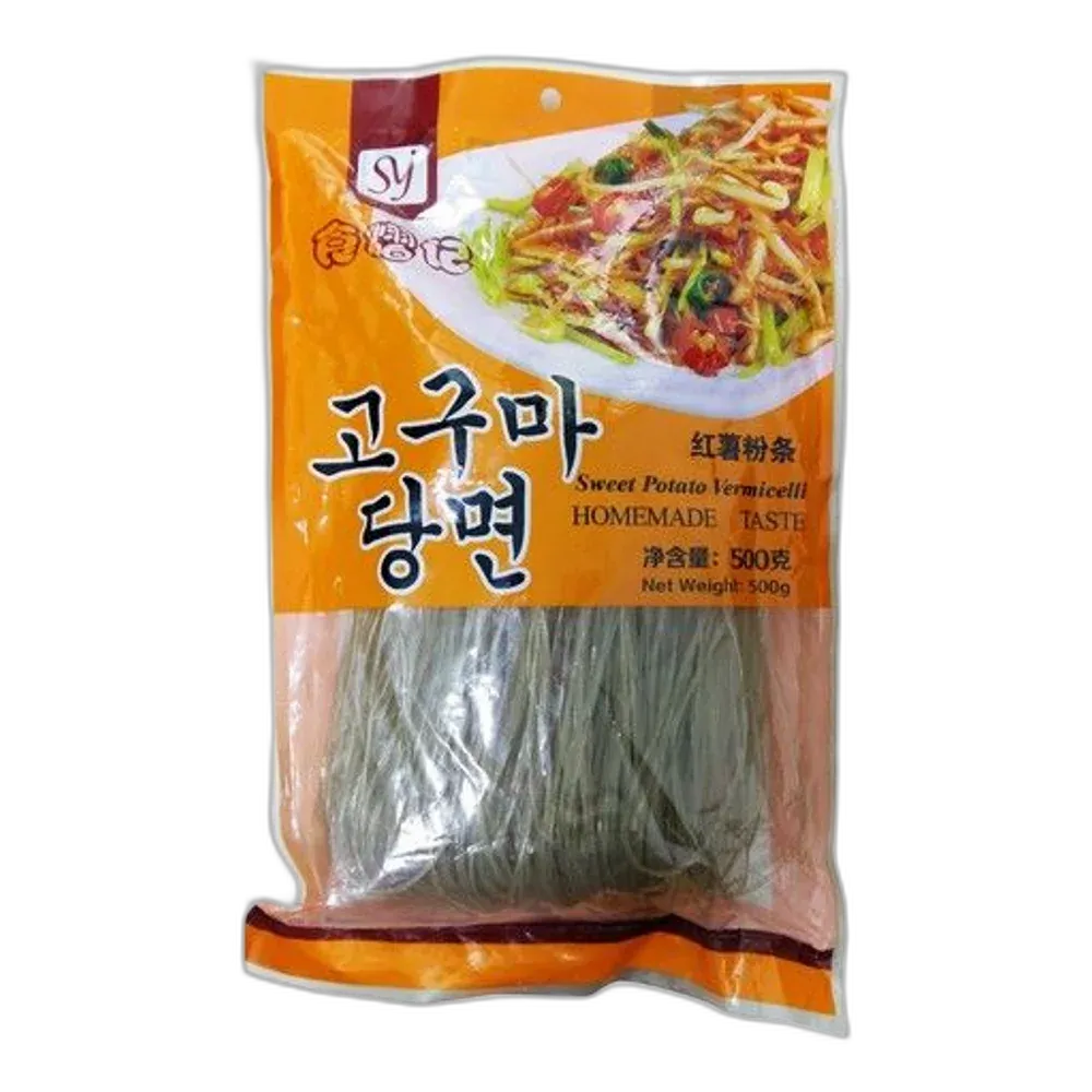 JING YI GEN Süßkartoffel-Nudeln Dünn 500G – Koreanischer Stil, glutenfrei & vegan