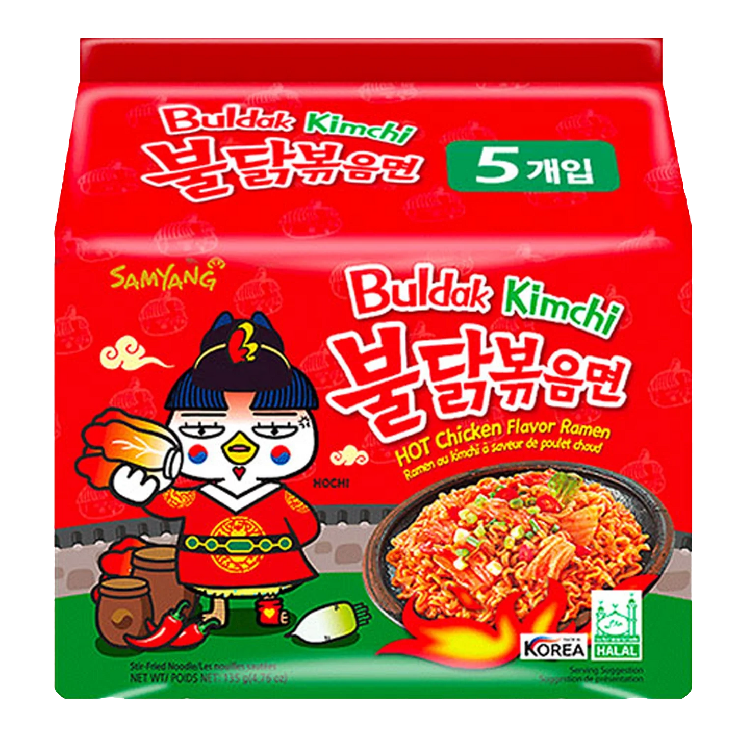 SAMYANG Buldak Kimchi Hot Chicken Ramen 5x135G