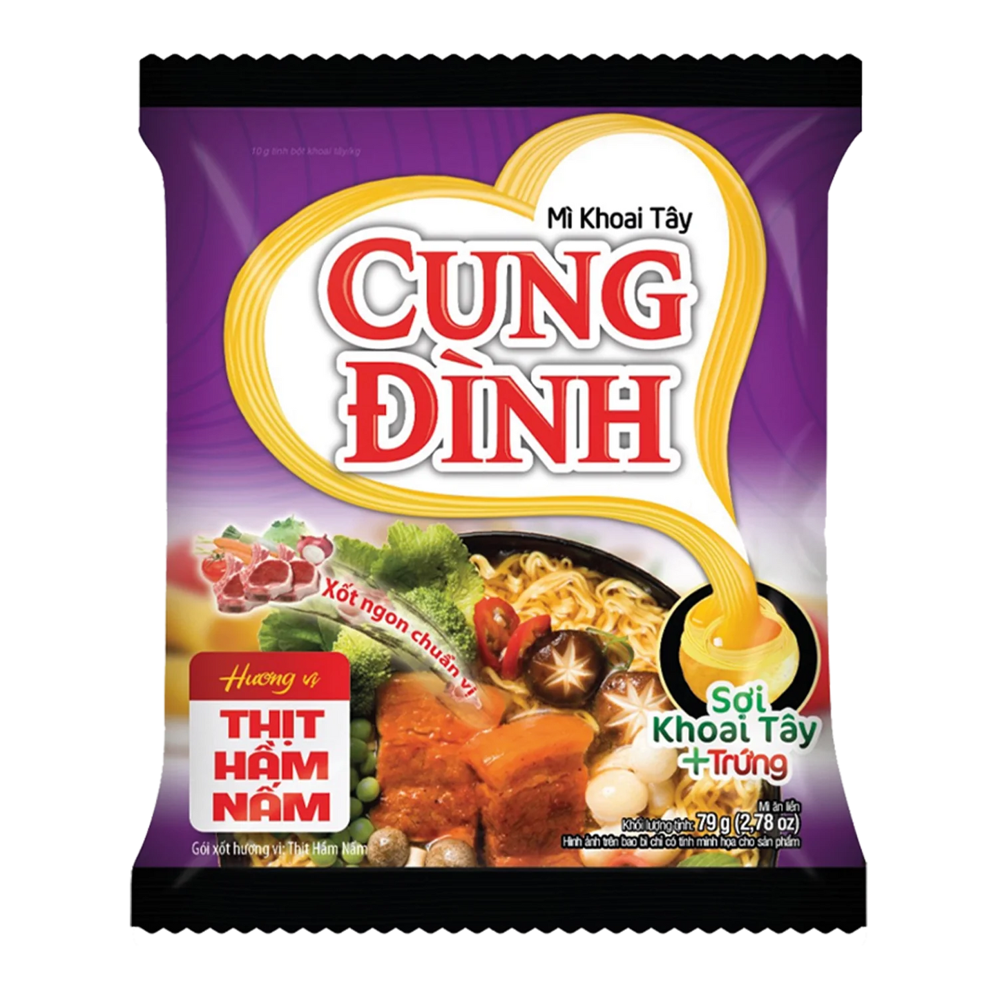 CUNG DINH Instant Nudeln Pork & Mushroom 79G