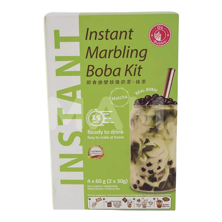 O's Bubble Instant Boba Matcha Tea 240G