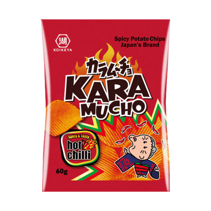 KOIKEYA Karamucho Hot Chili Chips Geriffelt 60G