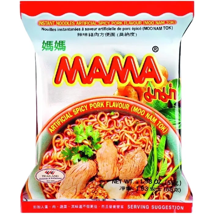 MAMA Instant Noodles Moo Nam Tok Pk 55G