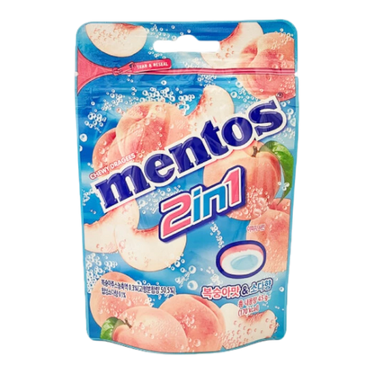 MENTOS 2in1 Candy Peach & Soda 45G