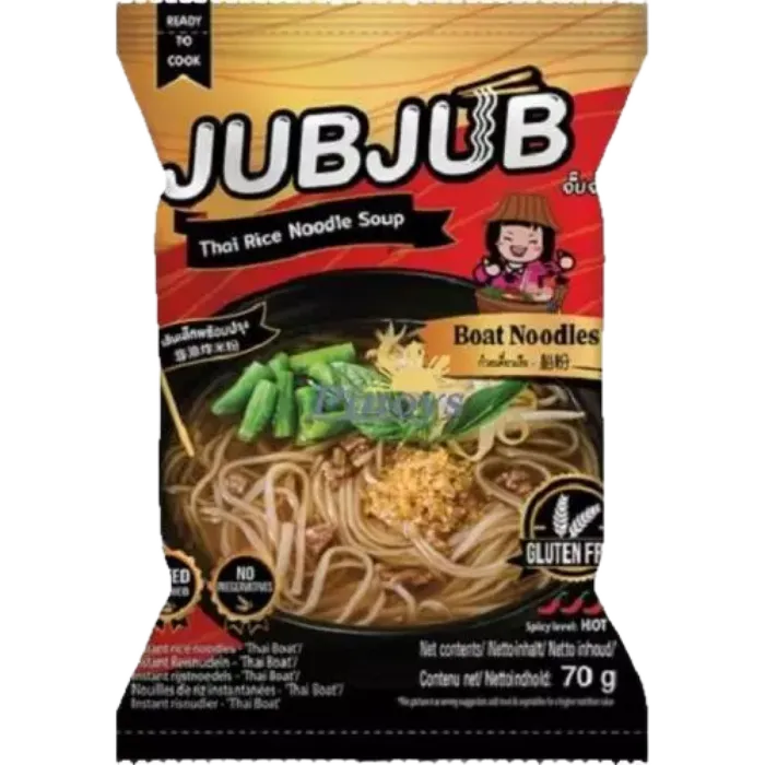 JUBJUB Inst. Rice Noodles Thai Boat 70G