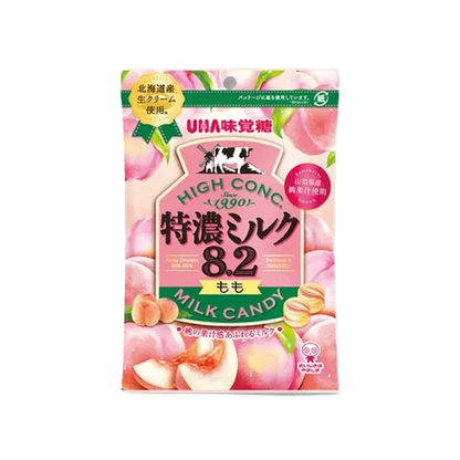 UHA Mikakuto Tokuno Milk Candy 8.2 Peach Fl. 70G