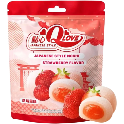 QLove Mochi Strawberry Standing Pouch 120G