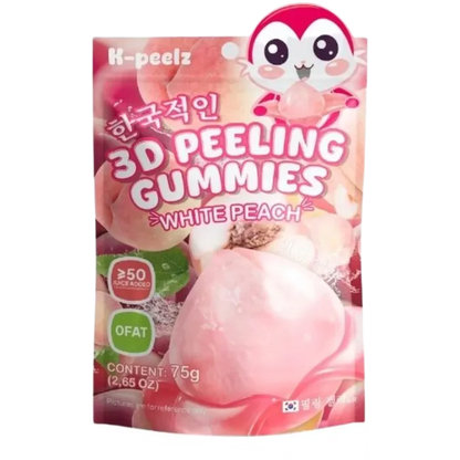 K-PEELZ Peelable Gummies White Peach 75G
