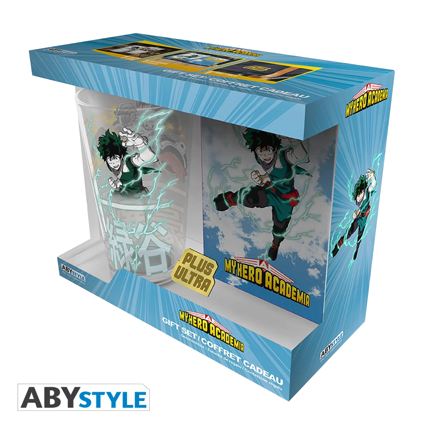 MY HERO ACADEMIA Gift Set XXLGlas+Pin+Notebook Hero