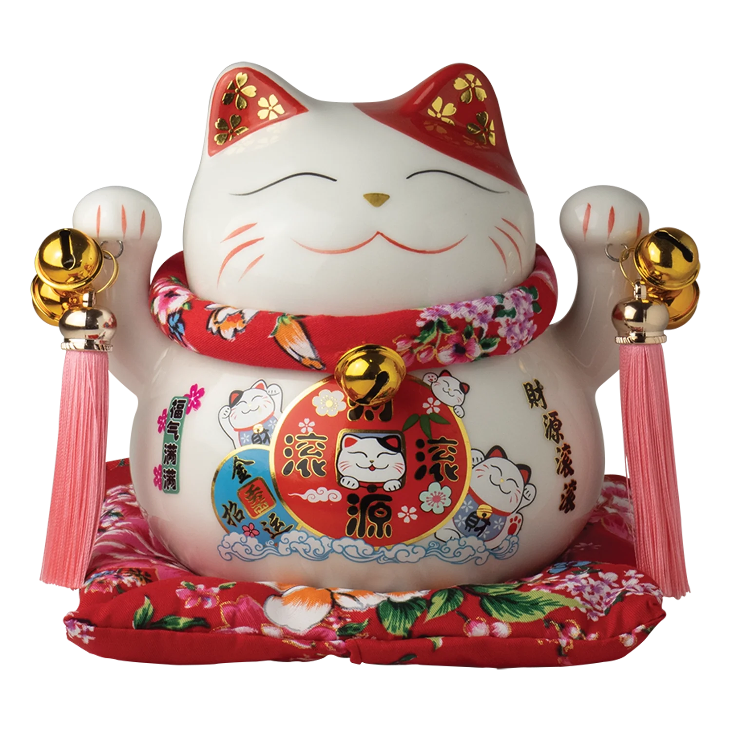 Jade Temple Porzellan Spardo. Maneki Neko WEISS