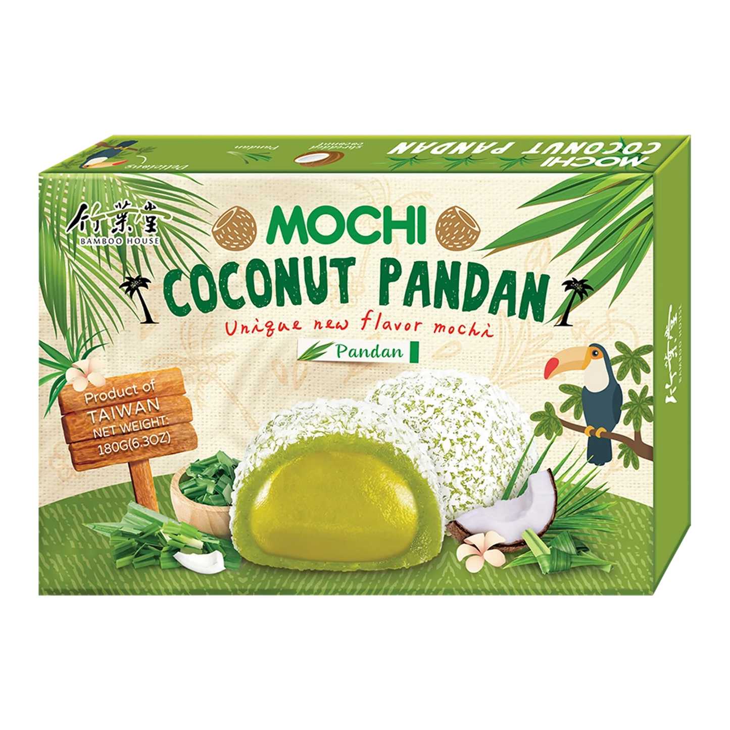 BAMBOO HOUSE Coconut Pandan Mochi 180G