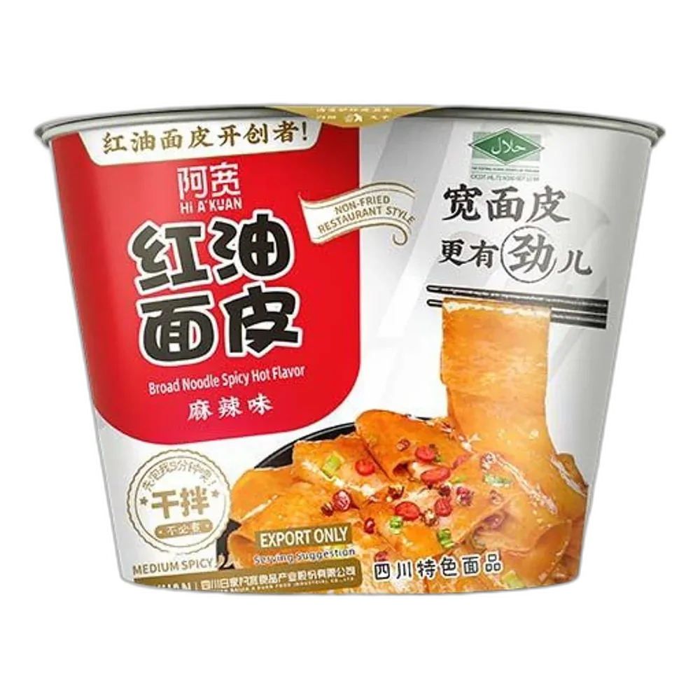 BAIJIA Broad Noodle Hot&Spicy – Chinesische Instant Nudeln