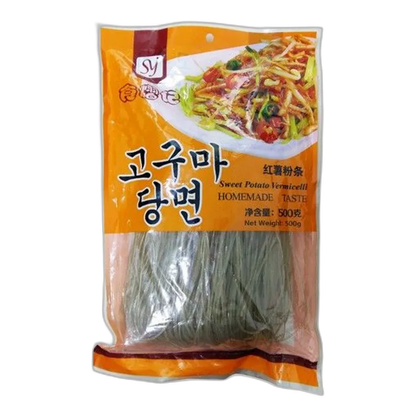 JING YI GEN Süßkartoffel-Nudeln Dünn 500G – Koreanischer Stil, glutenfrei & vegan