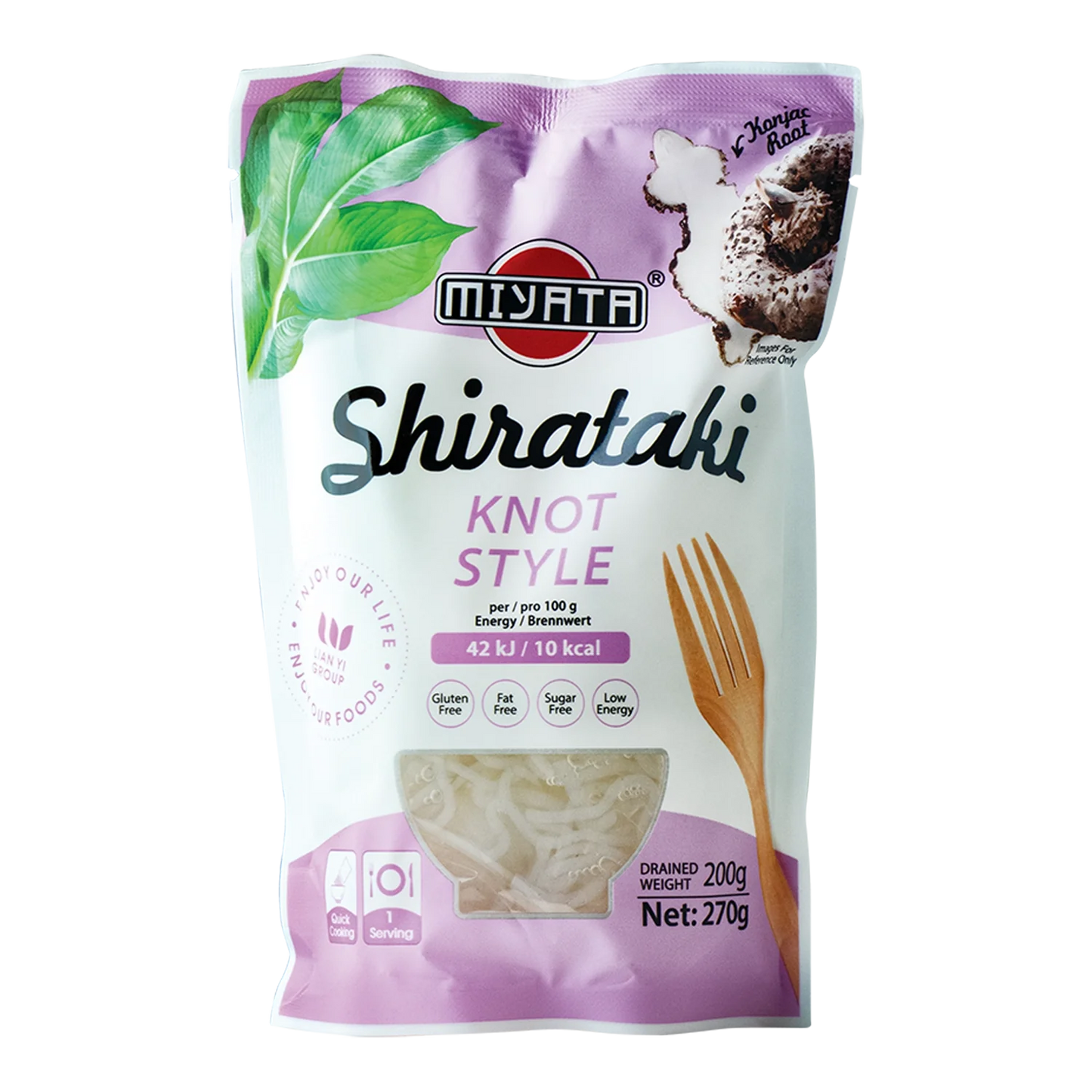 Miyata Shirataki Knot Style Nudeln 270G