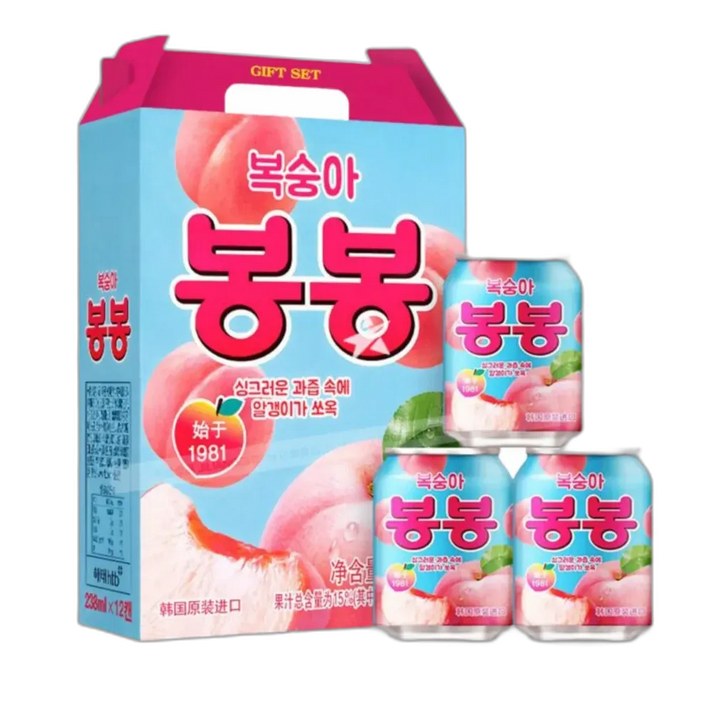 HAITAI Peach BonBon – peach drink with fruit pieces 340ml