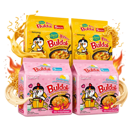 SAMYANG Buldak Cheese & Carbonara Bestseller Set – 20x Hot Chicken Ramen