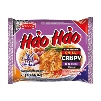 HAO HAO Instant Nudeln Chili Crispy Onion 75G