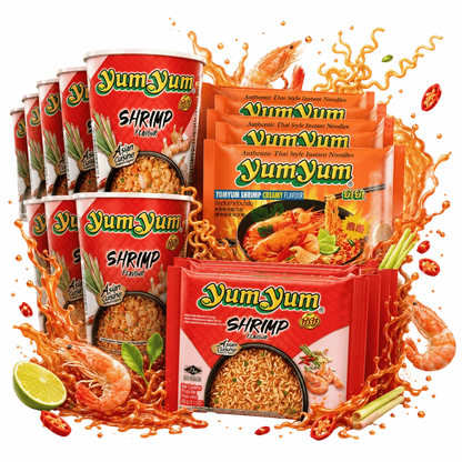 YUM YUM Shrimp Bestseller Box – 36x packs & cups